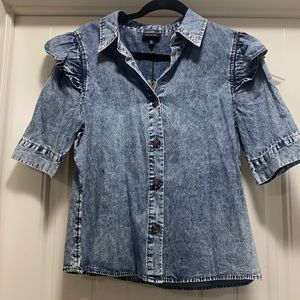 NWT WHO WHAT WEAR DENIM SHIRT